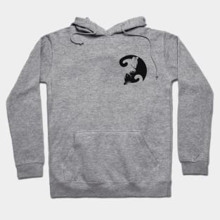 Minimalist Cat Neko YinYang Tshirt Hoodie